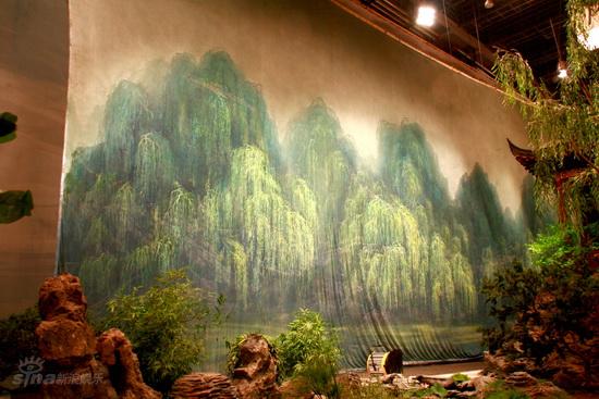 剧照-图文：红楼梦布景曝光--轻纱国画背景